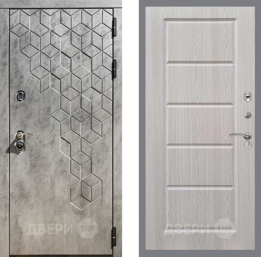 Входная металлическая Дверь Рекс (REX) 23 FL-39 Беленый дуб в Троицк