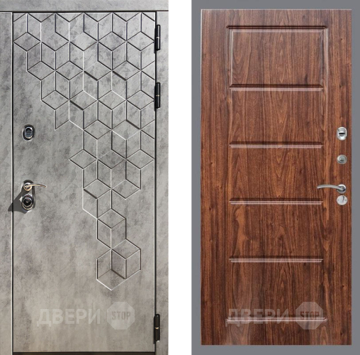 Входная металлическая Дверь Рекс (REX) 23 FL-39 орех тисненый в Троицк