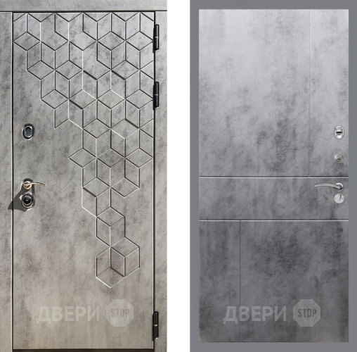 Входная металлическая Дверь Рекс (REX) 23 FL-290 Бетон темный в Троицк