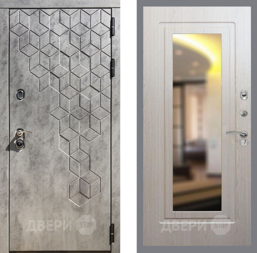 Входная металлическая Дверь Рекс (REX) 23 FLZ-120 Беленый дуб в Троицк