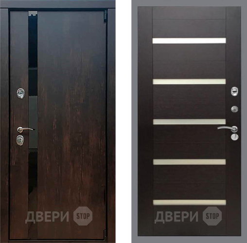 Дверь Рекс (REX) 26 СБ-14 стекло белое венге поперечный в Троицк