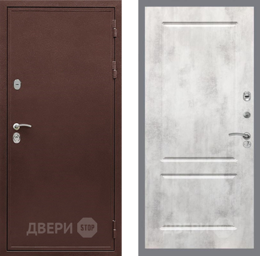 Входная металлическая Дверь Рекс (REX) 5 металл 3 мм FL-117 Бетон светлый в Троицк