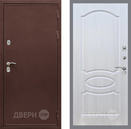 Входная металлическая Дверь Рекс (REX) 5 металл 3 мм FL-128 Лиственница беж в Троицк