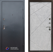 Дверь Престиж Графит Лучи Бетон светлый 860х2050 мм