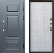 Дверь Престиж TERMO с терморазрывом Премиум Грэй Престиж Белое дерево 860х2050 мм