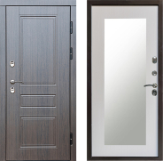 Дверь Престиж TERMO с терморазрывом Классика Зеркало пастораль Лиственница белая 860х2050 мм