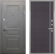 Дверь Интекрон (INTECRON) Брайтон Графит В-07 с молдингом Венге