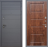 Дверь Рекс (REX) 14 силк титан FL-39 орех тисненый 960х2050 мм