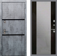 Дверь Рекс (REX) 15 Бетон Темный СБ-16 Зеркало Венге 960х2050 мм